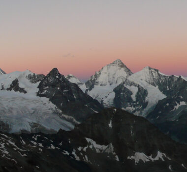 Glacier Zinal sunset