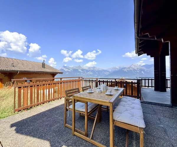 chalet balcon suisse valais