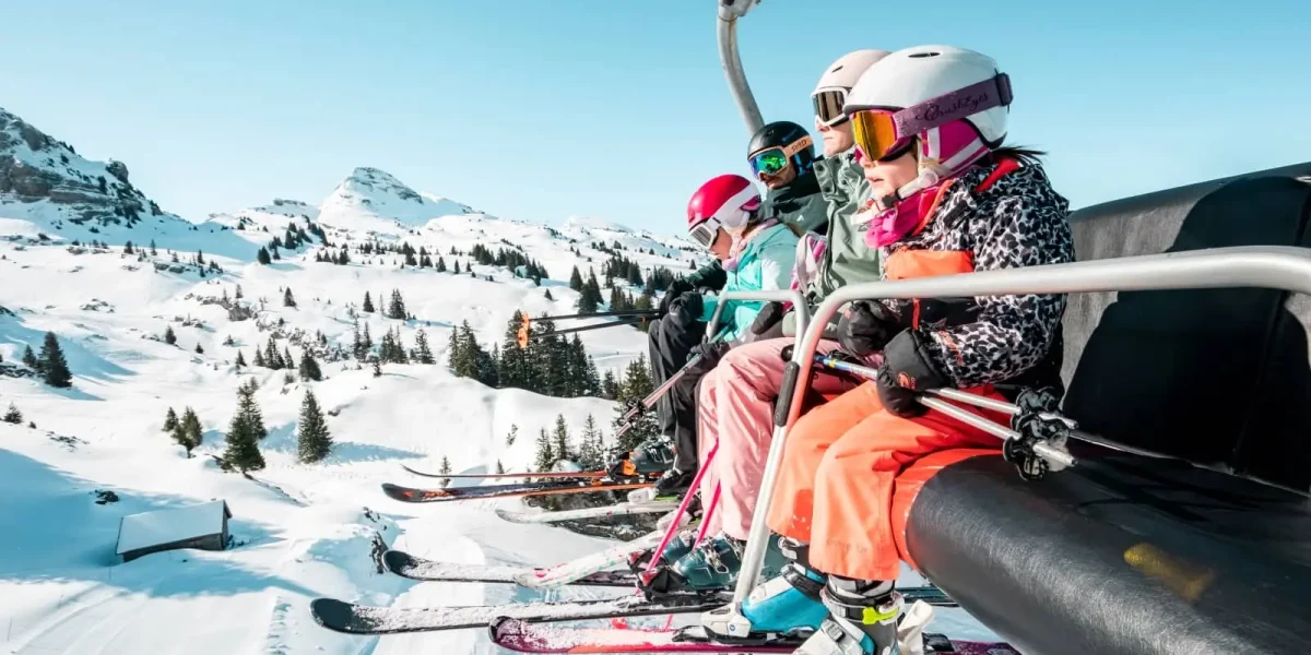 ski resort french alps chatel
