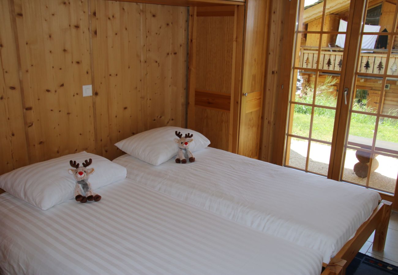 Schlafzimmer Chalet Christoph in Veysonnaz in der Schweiz