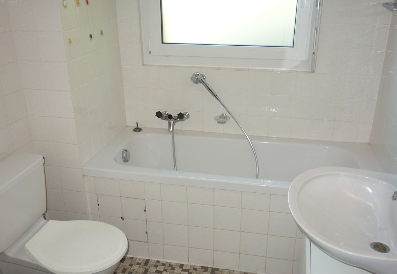 Badezimmer Apartment Magrappé M 229, in Veysonnaz in der Schweiz