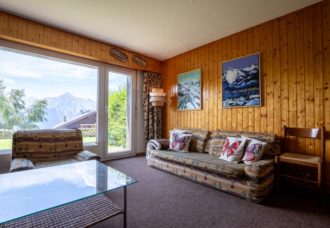 Wohnzimmer Appartement Beaulieu F 014 in Veysonnaz, Schweiz