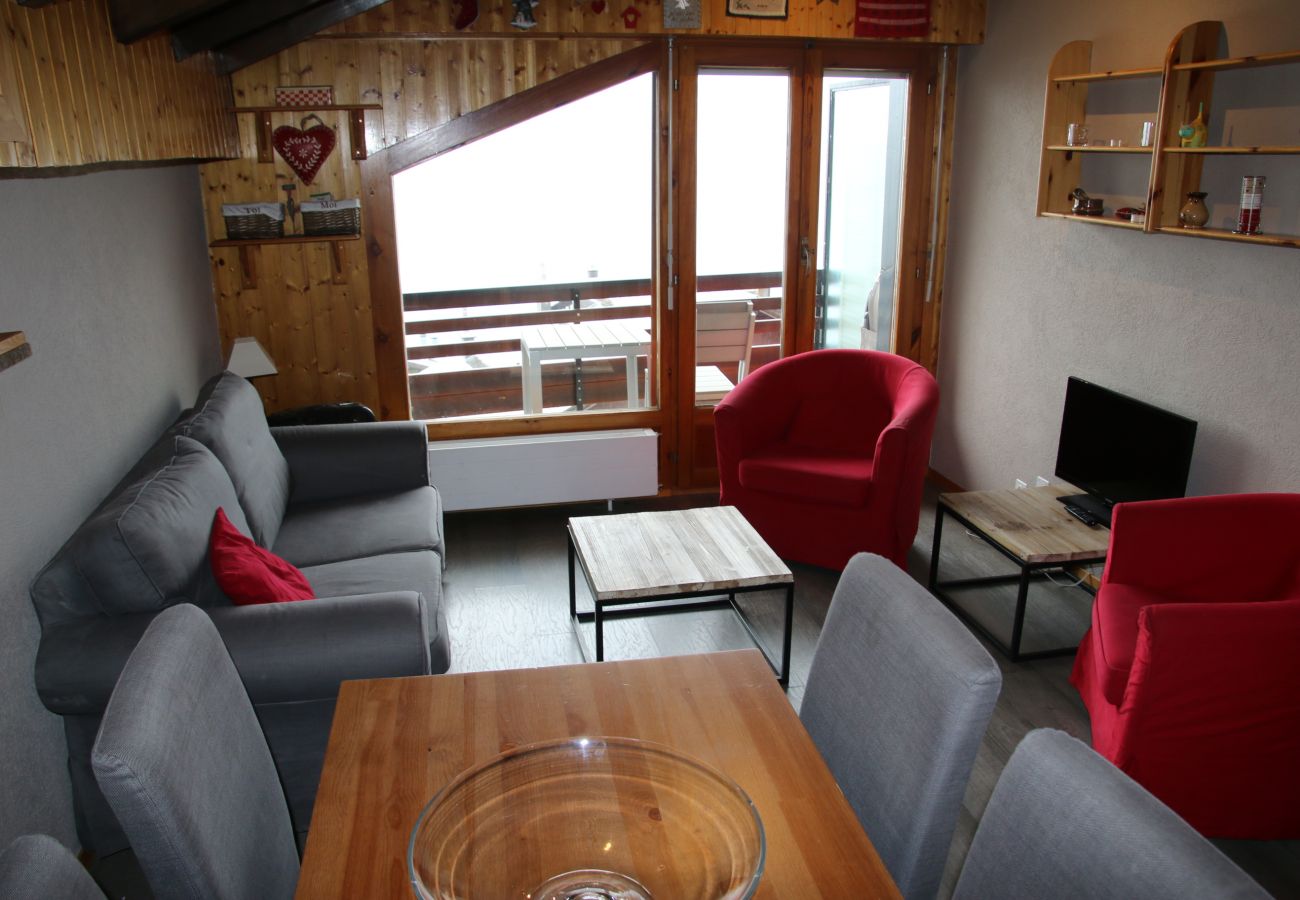 Wohnzimmer Beaulieu F 063 in Veysonnaz in der Schweiz