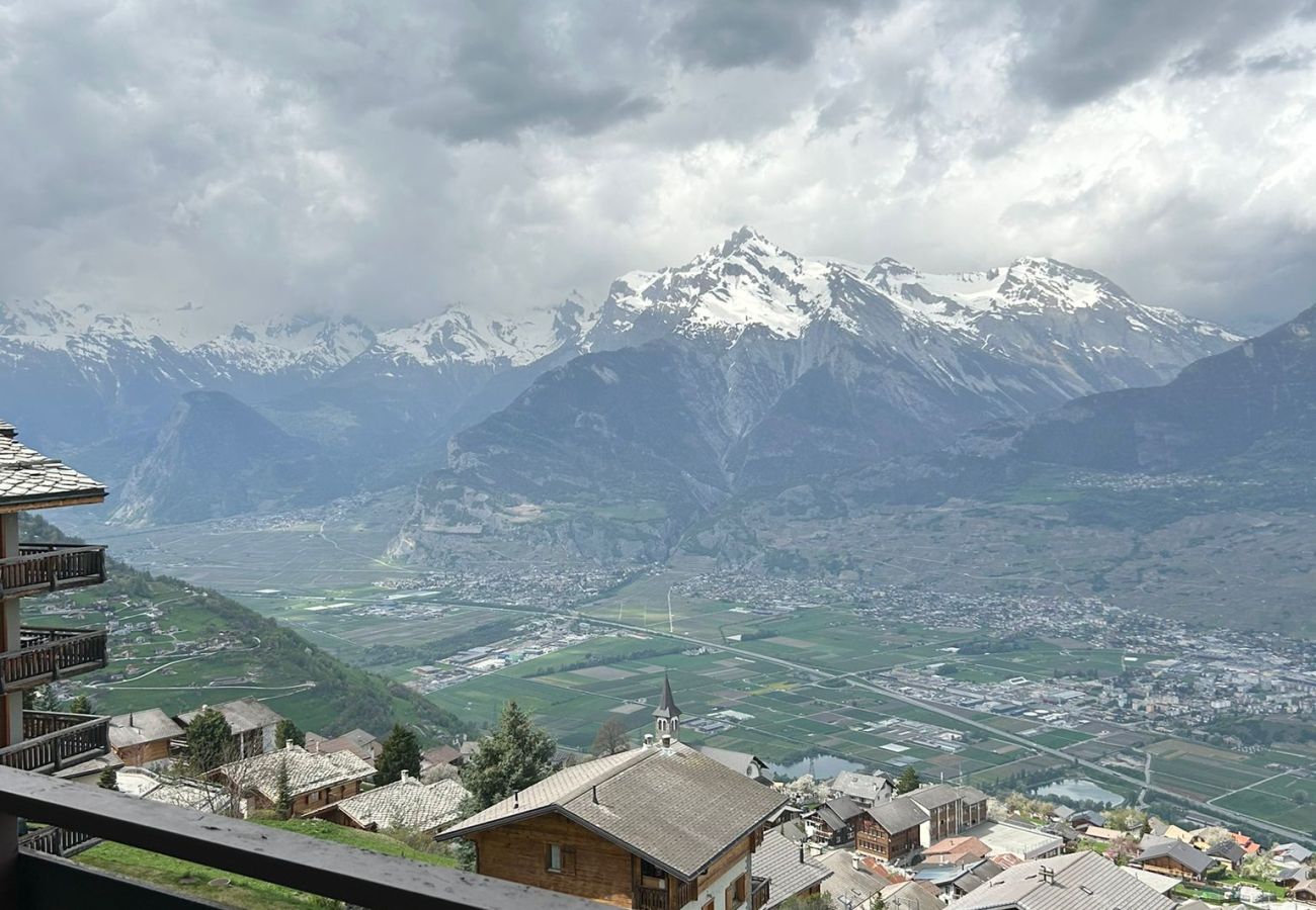 Balkon Wohnung Fontanettaz V 015, in Veysonnaz in der Schweiz