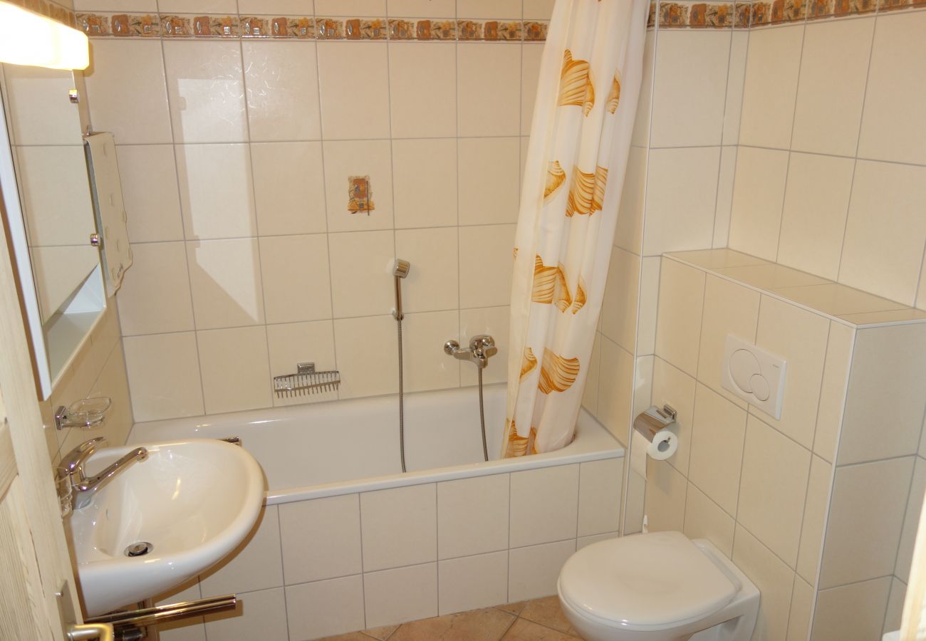 Badezimmer Apartment Magrappé M 231, in Veysonnaz in der Schweiz