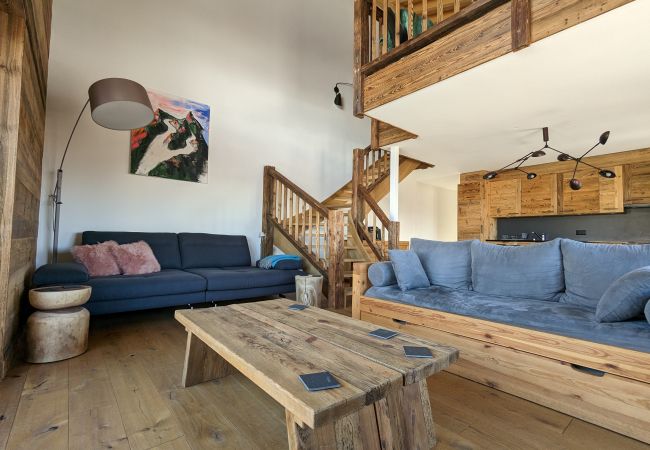 Wohnzimmer Wohnung MA 022 in Veysonnaz in der Schweiz 