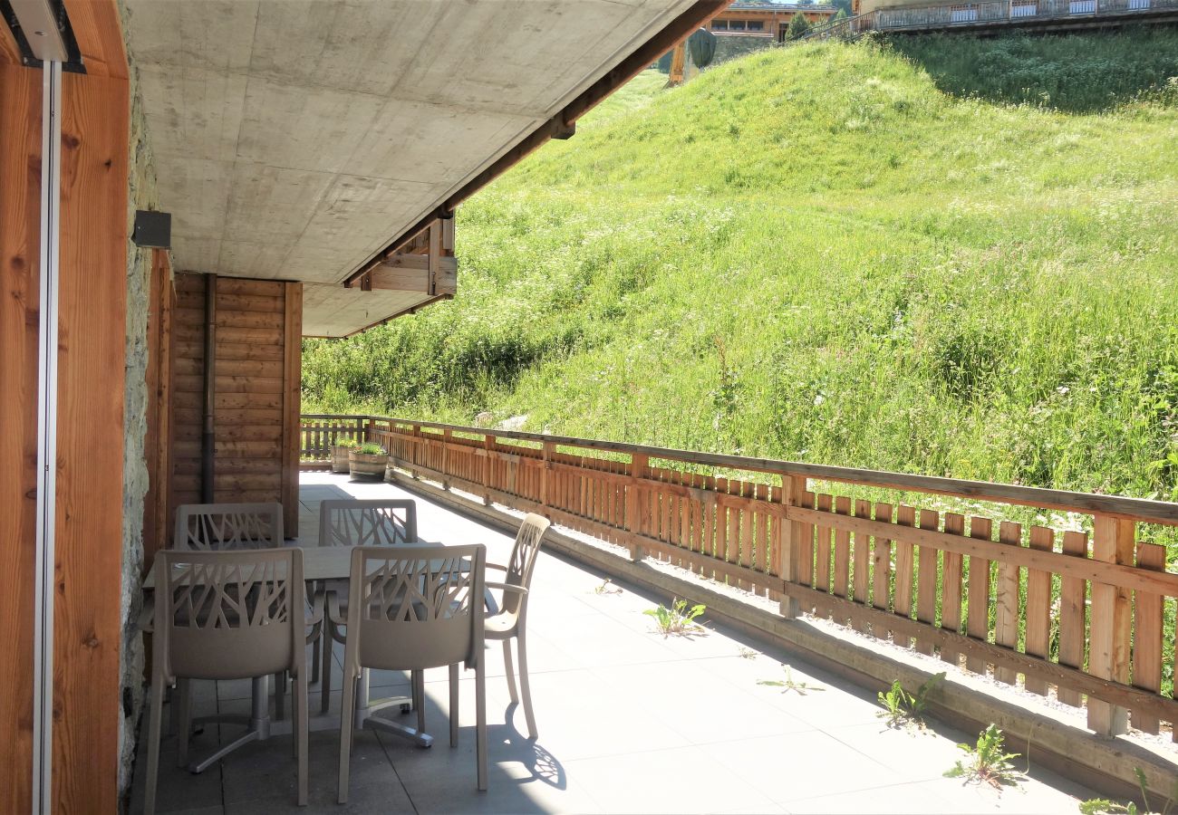 Terrasse Wohnung Les Mayens MB 002, in Veysonnaz in der Schweiz