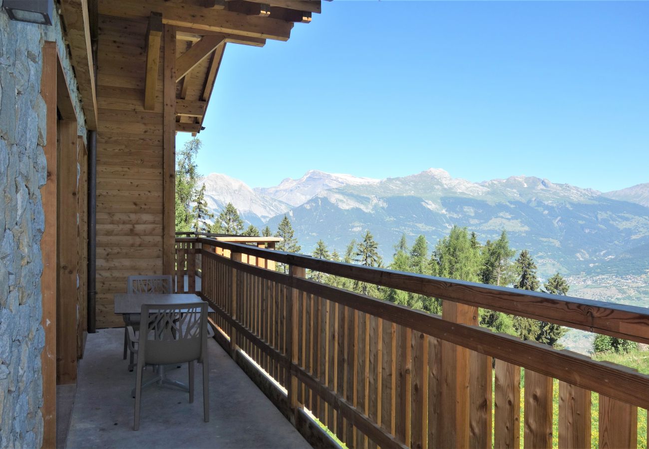 Balkon Wohnung Les Mayens MA 021, in Veysonnaz in der Schweiz