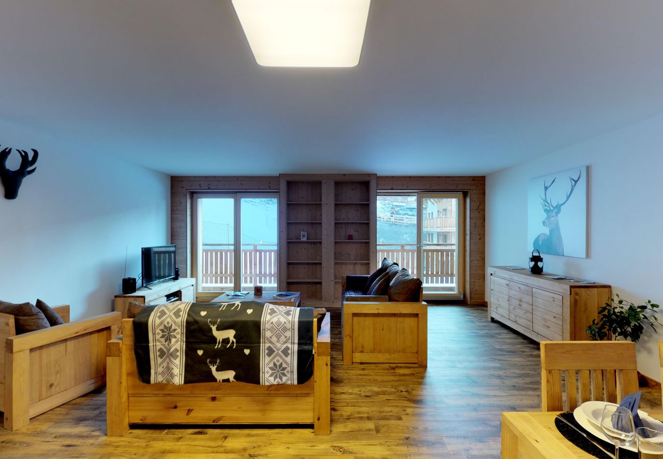 Wohnzimmer Wohnung Les Mayens MA 012 in Veysonnaz in der Schweiz