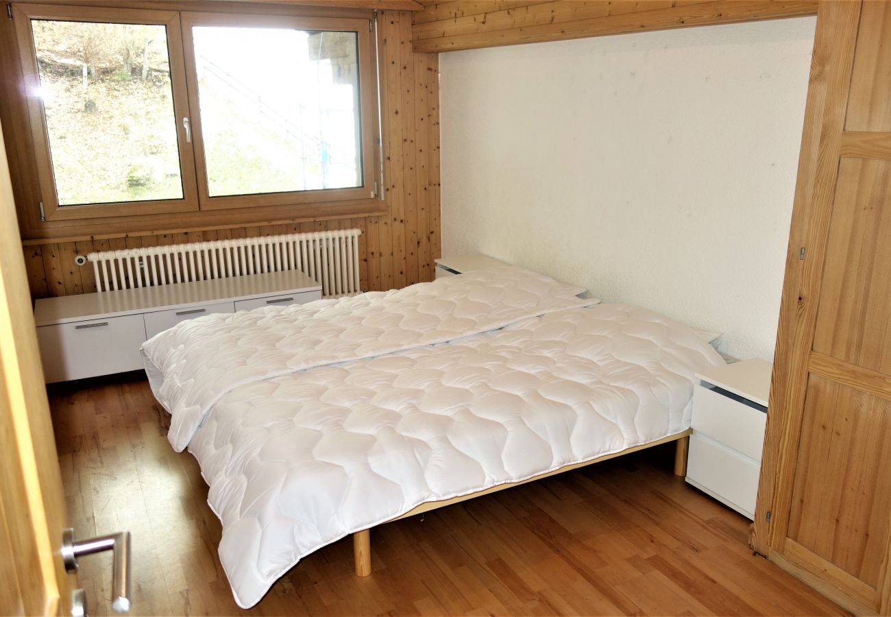 Schlafzimmer Apartment M 557, in Veysonnaz in der Schweiz