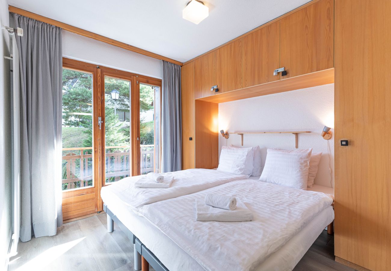 Schlafzimmer Ferienwohnung Mélèzes R 020 in Veysonnaz in der Schweiz