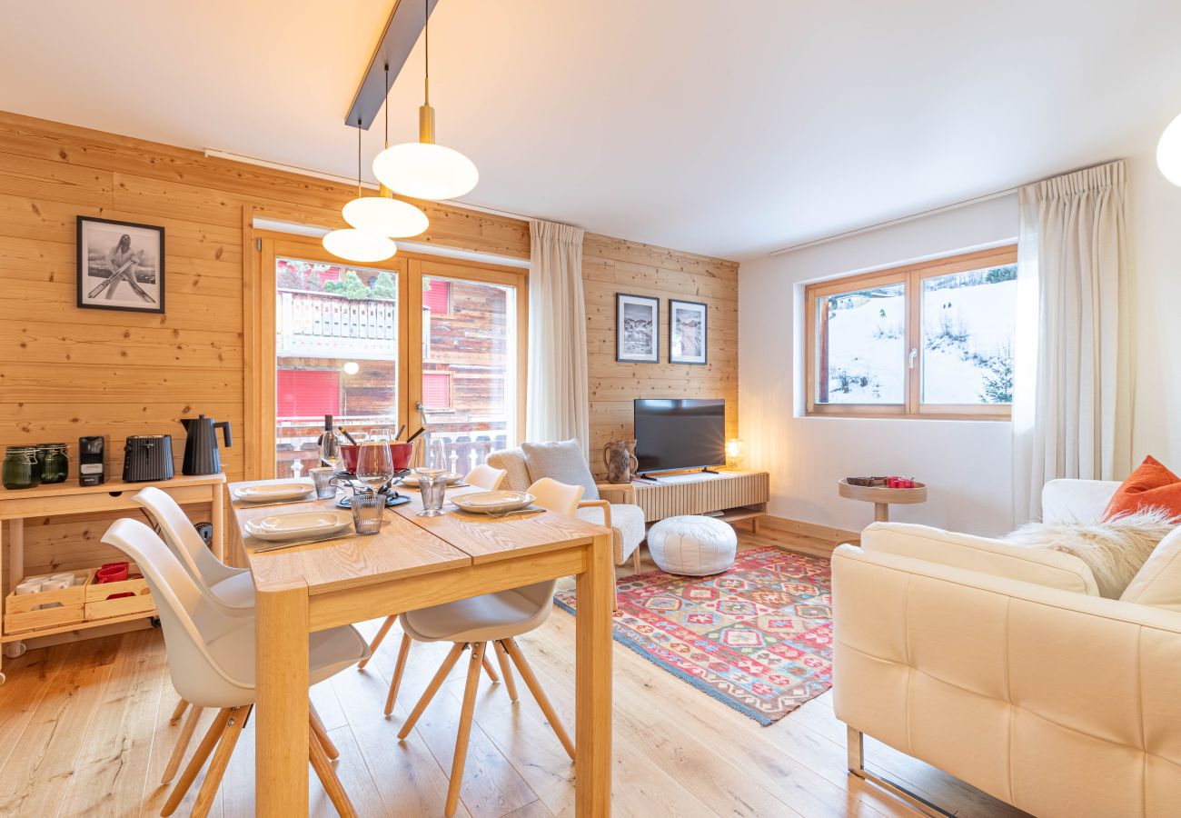 Wohnzimmer – Apartment Pracondu 1 407 in Haute-Nendaz, Schweiz