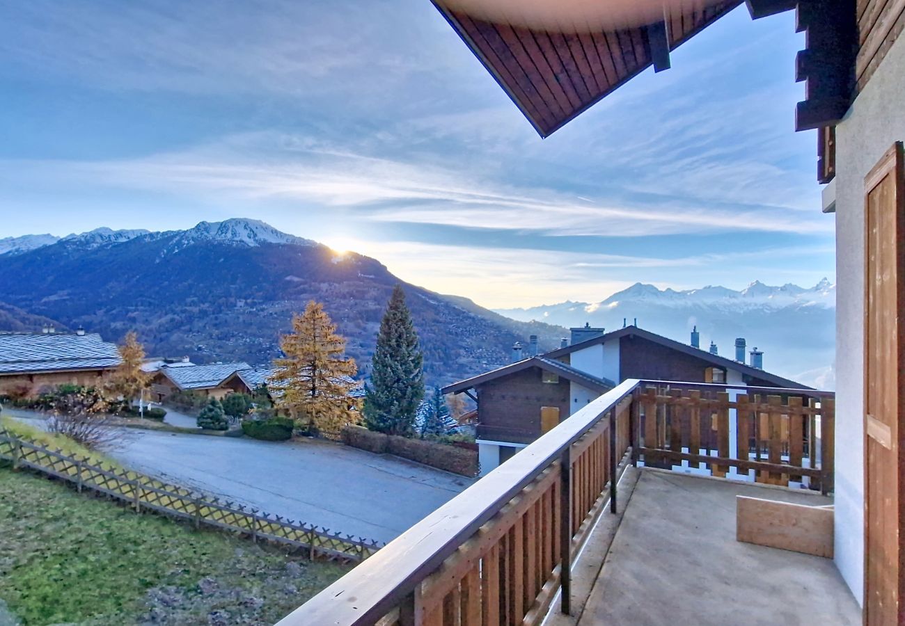 Balkon Appartement Iris I 023 in Veysonnaz, Schweiz