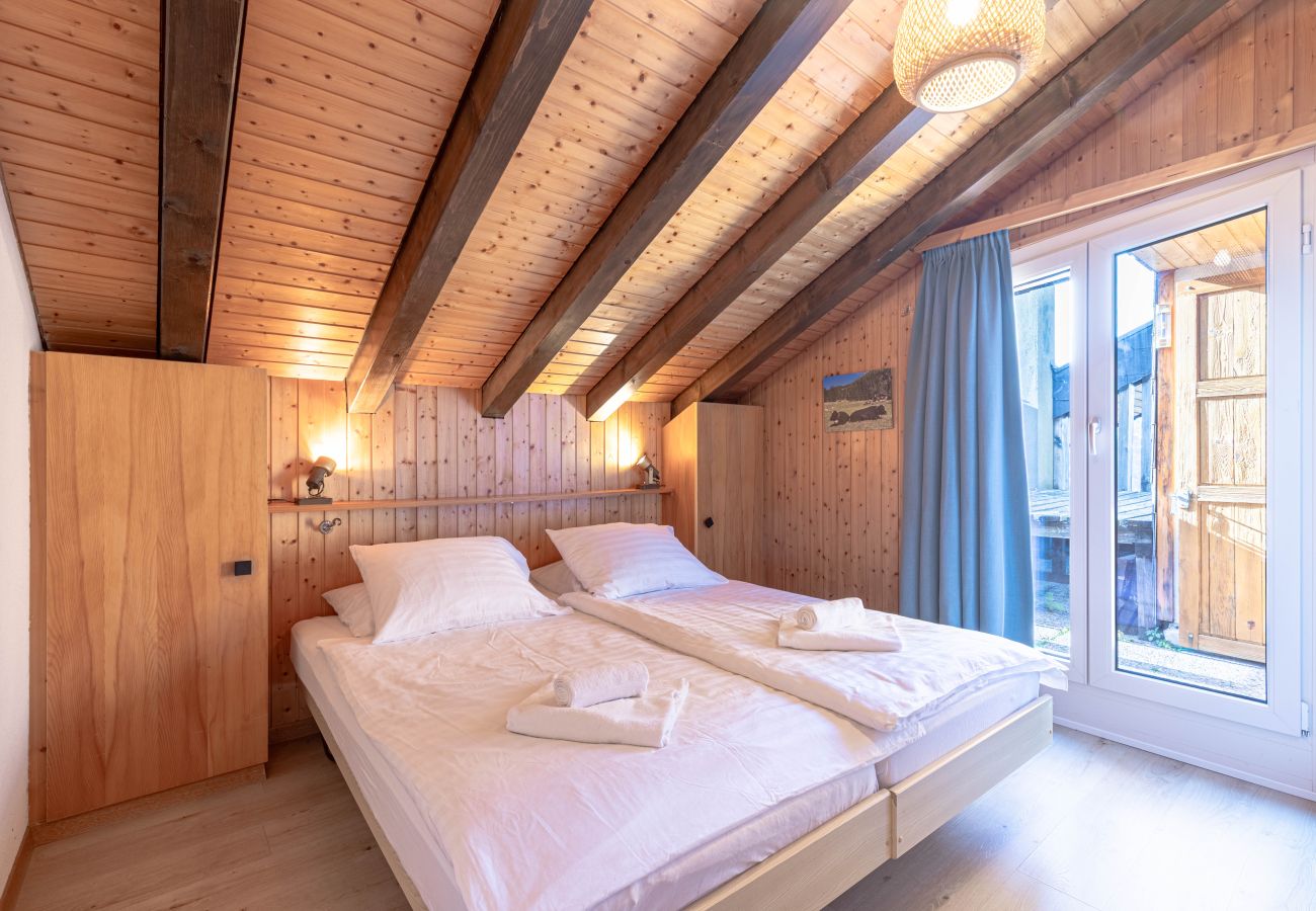 Schlafzimmer Ferienwohnung Greppons O 040 in Veysonnaz in der Schweiz