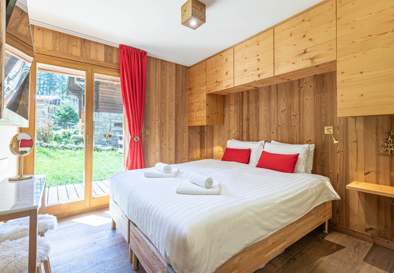 Schlafzimmer Apartment Polaris 1 004 in Zinal, Schweiz