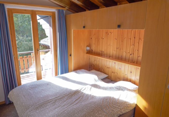 Schlafzimmer Wohnung Mayens de l'Ours AZ 032, in veysonnaz in der Schweiz