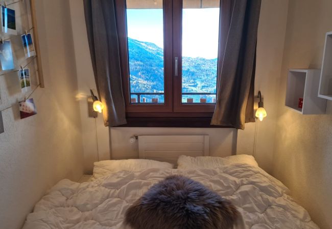 Schlafzimmer Wohnung Greppons N 012, in Veysonnaz in der Schweiz