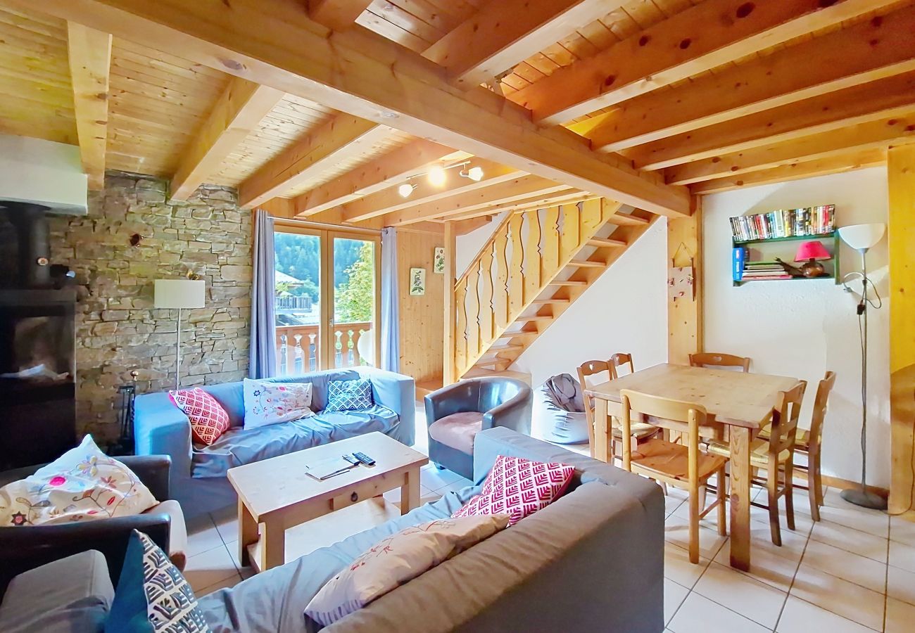 Chalet in Châtel - Chalet Papillon PPL NATURE & COSY 6 Pers. Wohnbereich Chalet Papillon - Bechigne