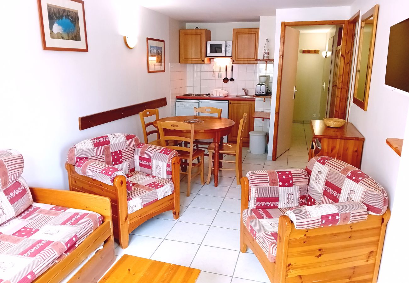 Wohnzimmer der Wohnung Terrasses F 105 in Termignon