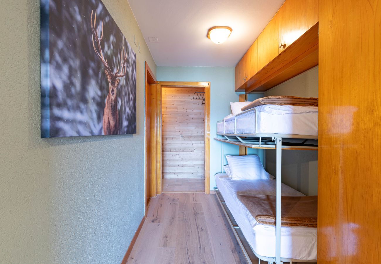 Schlafzimmer Ferienwohnung Bellevue L 012 in Veysonnaz in der Schweiz