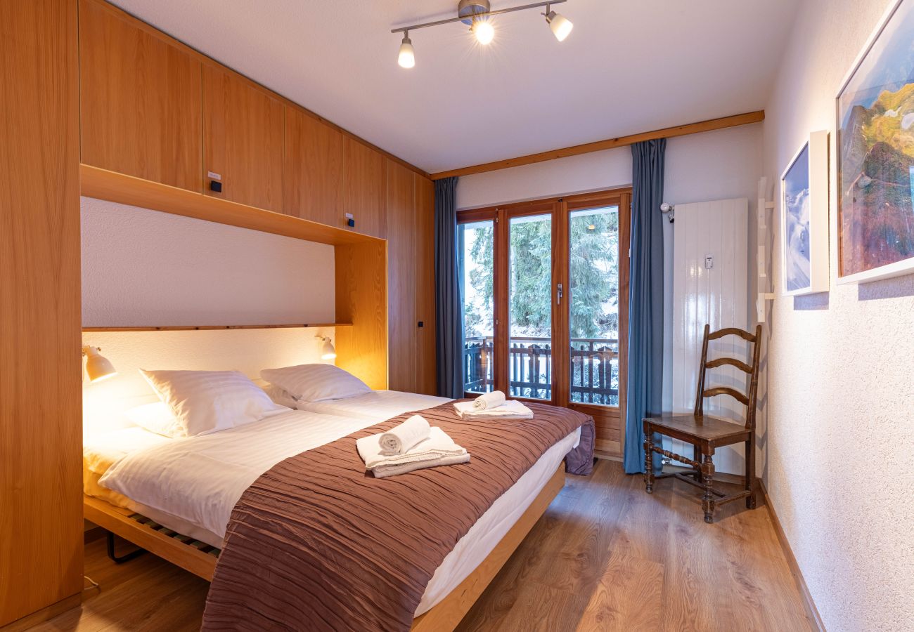 Schlafzimmer Appartement Mélèzes R 030 in Veysonnaz Schweiz