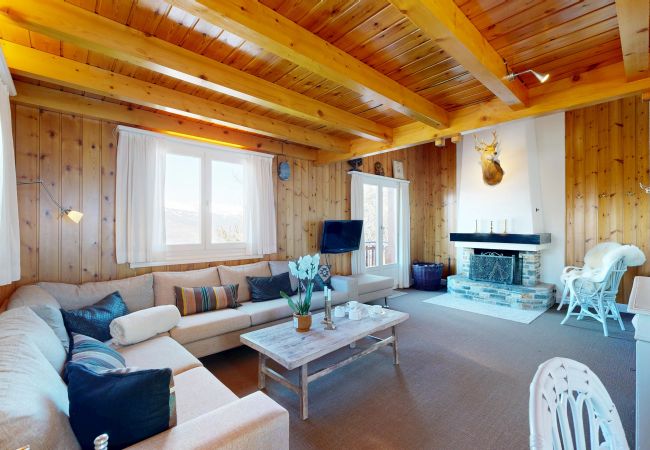 Wohnzimmer Chalet Fontannets 002 in Salins, Schweiz