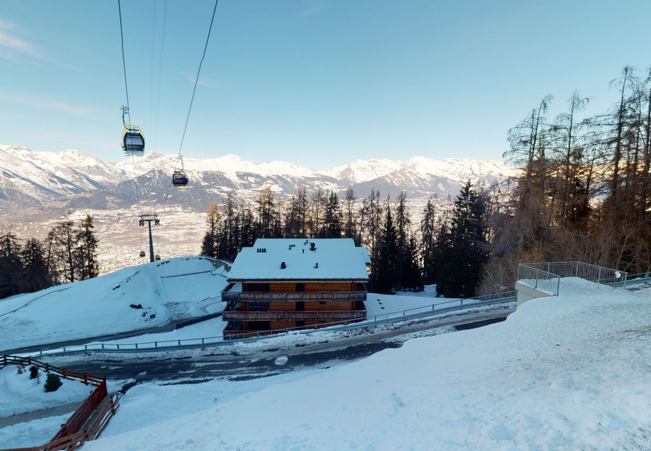 Uitzicht, Hauts de Veysonnaz HV1 012 in Veysonnaz in Zwitserland