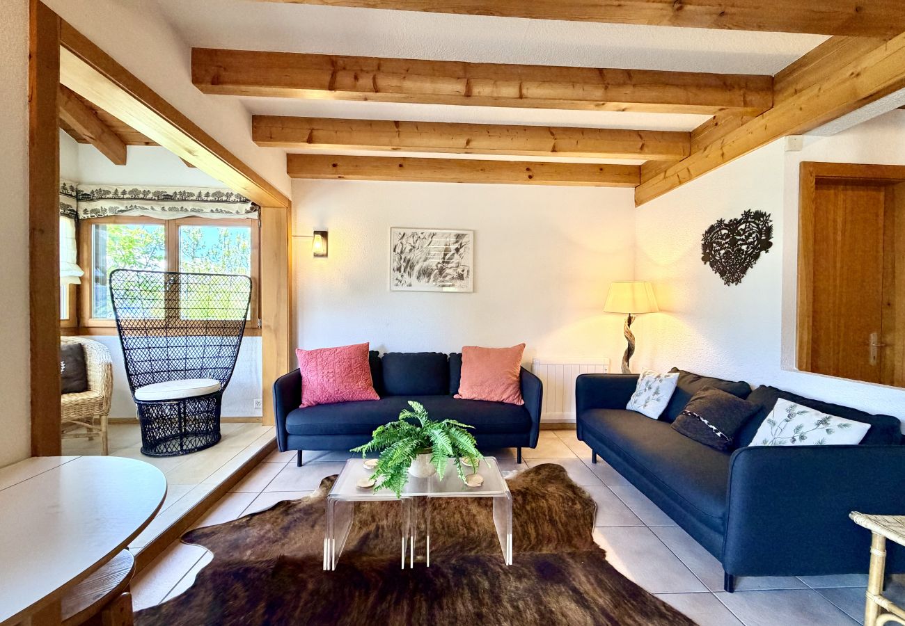 Woonkamer Chalet Eanta in Veysonnaz, Zwitserland