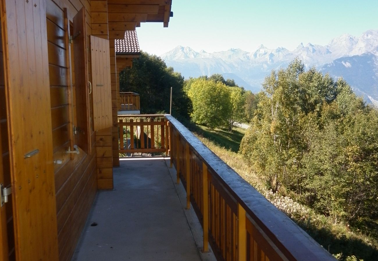 Balkon, Chalet Fontannets 004 in Veysonnaz in Zwitserland