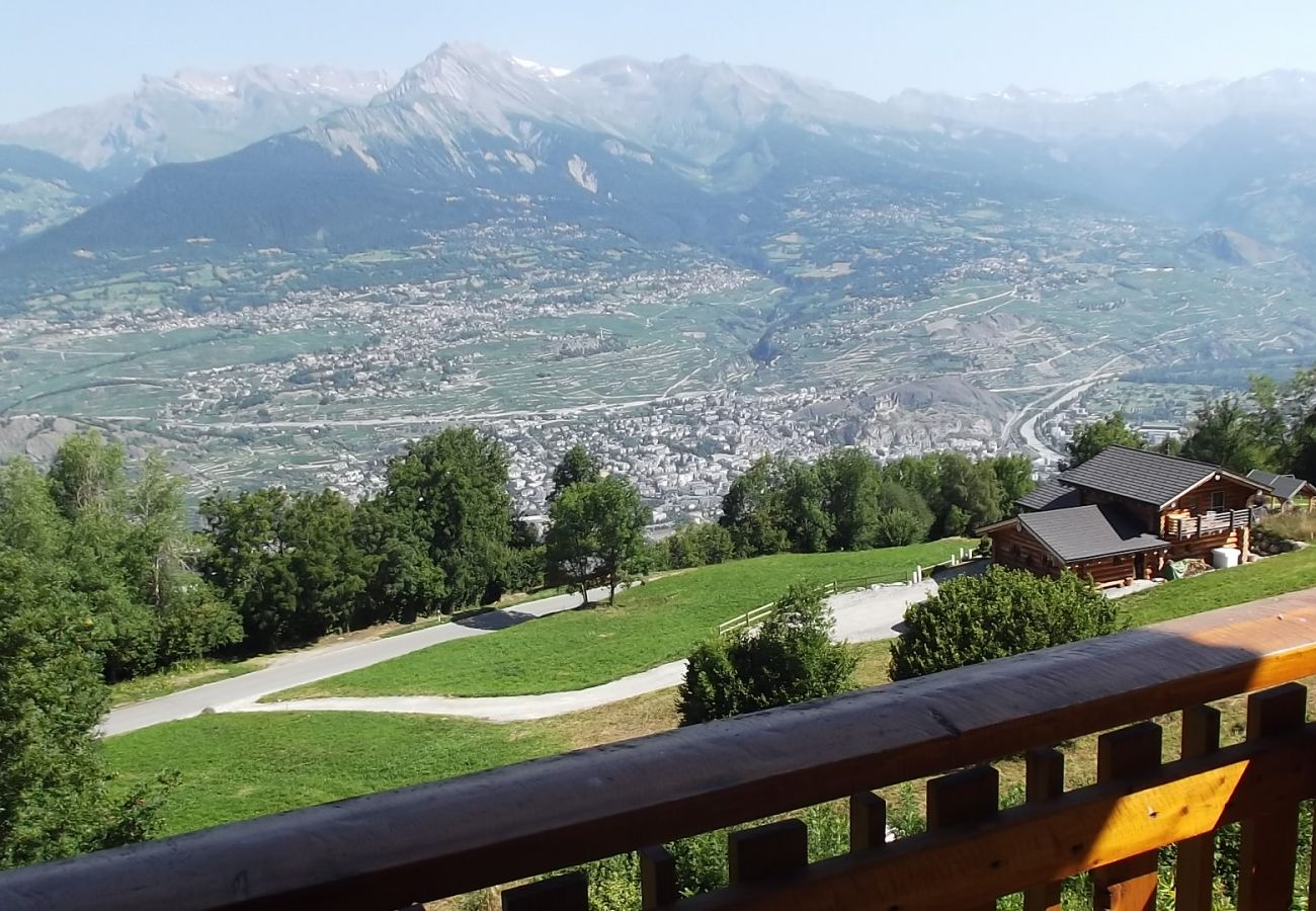 Balkon, Chalet Fontannets 0045 in Veysonnaz in Zwitserland
