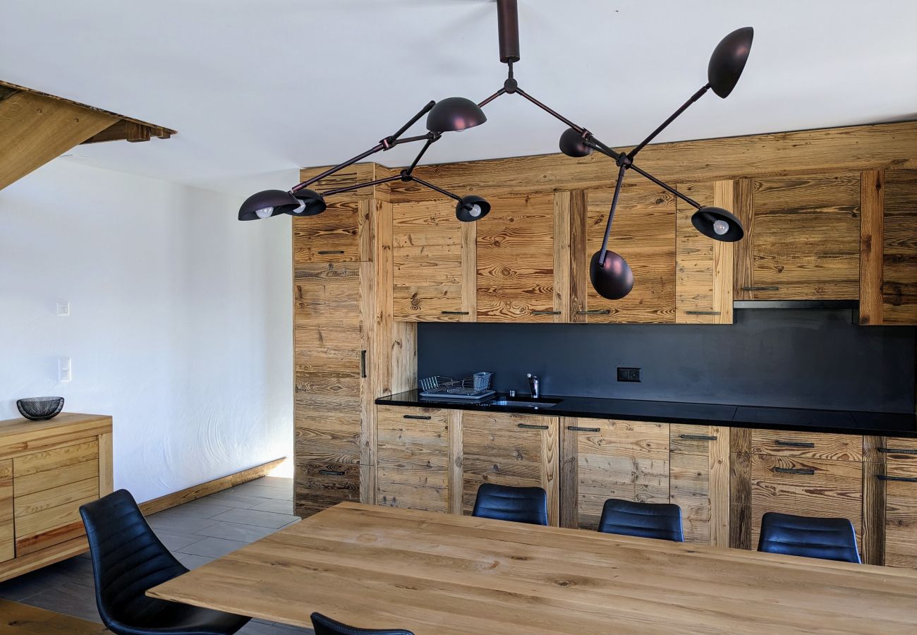 Keuken van het appartement MA 022 in Veysonnaz, Zwitserland
