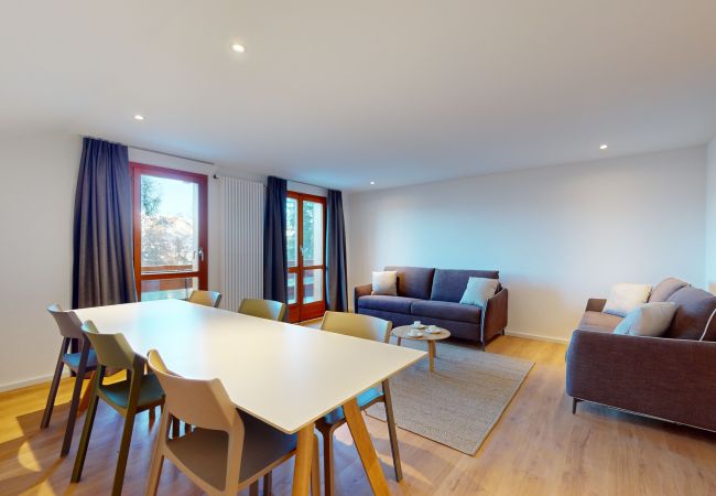 Woonkamer Appartement Pregny Chalet de l'Ours in Les Agettes in Zwitserland