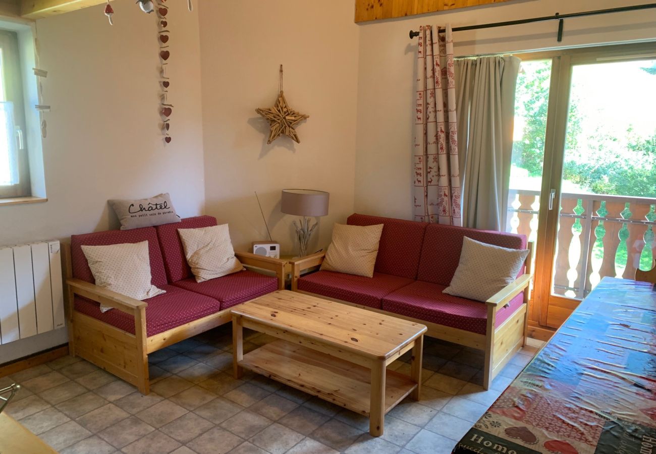 Woonkamer, appartement FA29 in Châtel in Frankrijk