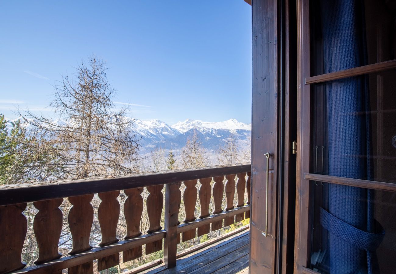 Balkon Chalet Hibou in Veysonnaz, Zwitserland