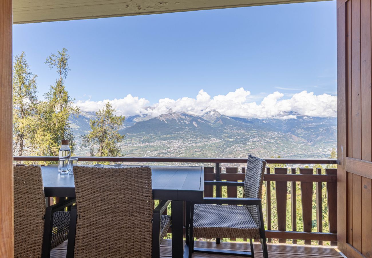 Balkon Appartement Bellevue L 012 in Veysonnaz in Zwitserland
