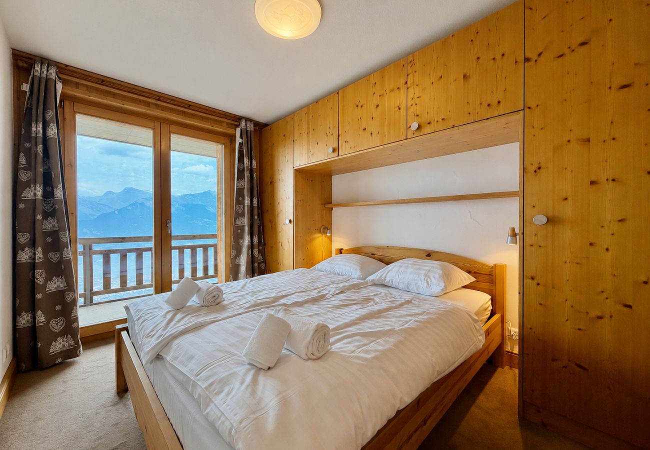 Chambre à coucher Appartement Plein Ciel VA 041, à Veysonnaz en Suisse