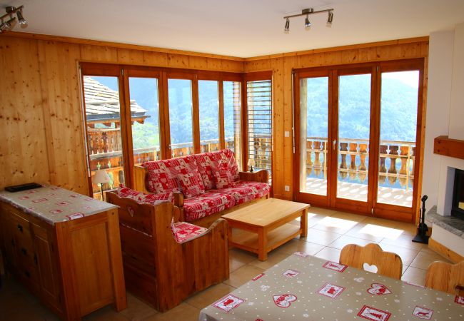 Living Room from  Balcons du Soleil Y3 322 at Veysonnaz in Switzerland.