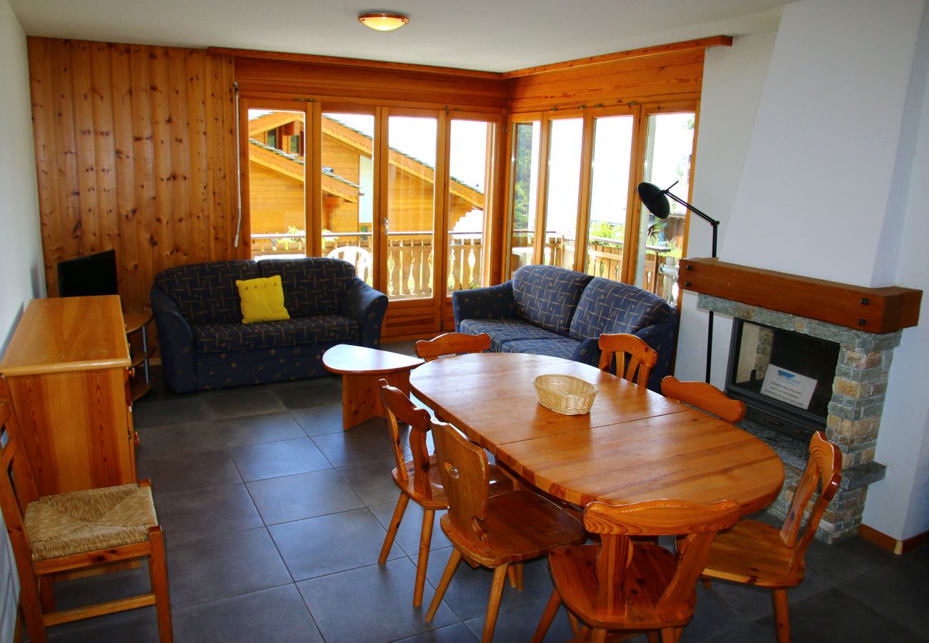 Living room flat Y1 001 Balcon du Soleil in Veysonnaz, Switzerland 