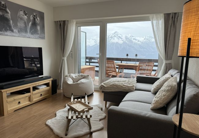 Living room apartment E 022 in Veysonnaz in Switzerland