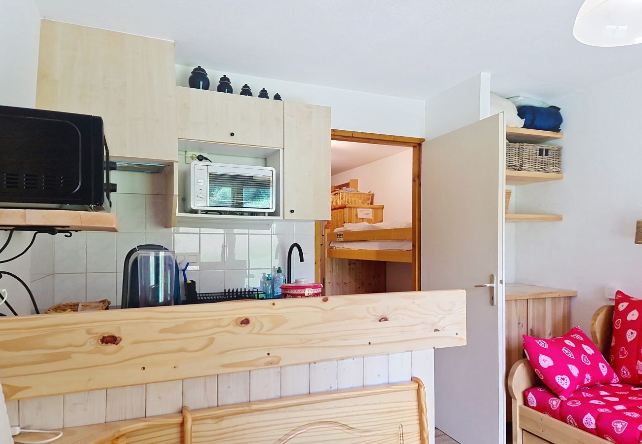 Wooden kitchen area