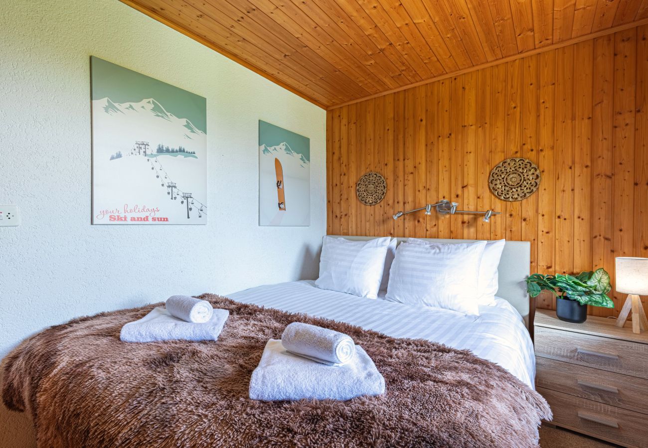 Bedroom of Chalet Le Petit Renard in Vex, Switzerland