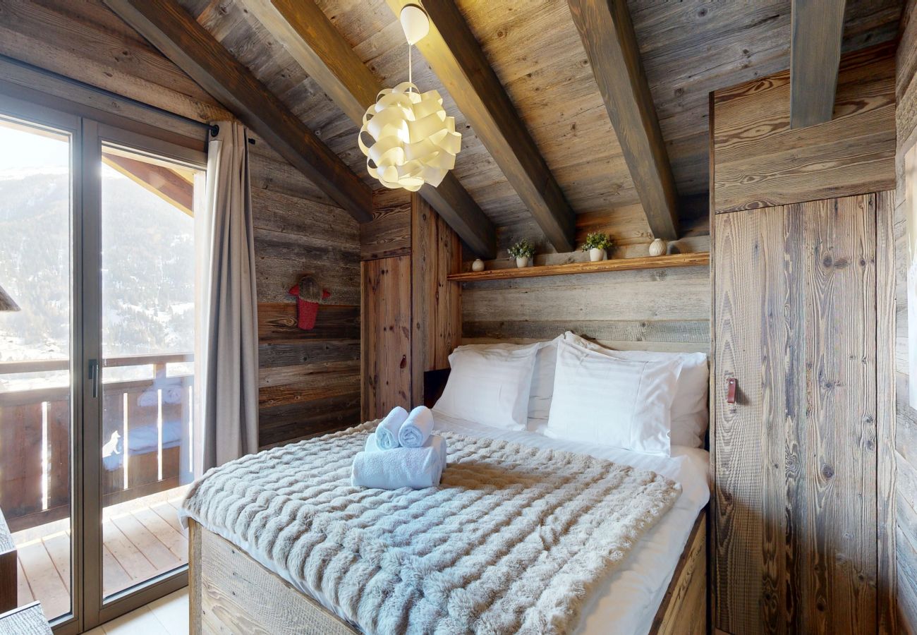 Bedroom Chalet Chalou in Hérémence, Switzerland